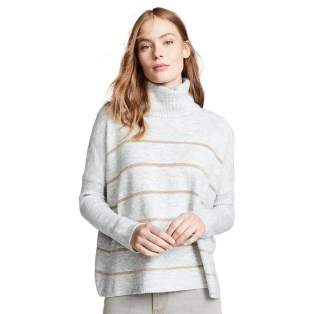 Cupcakes & Cashmere Harlo Heather Ash Cowl Sweater Large